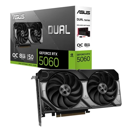 Tarjeta de Video ASUS GeForce RTX 5060 DUAL-RTX5060-O8G 8GB GDDR7 PCIe 5.0